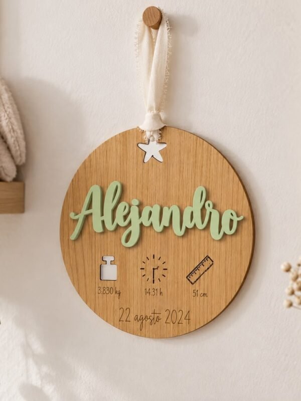 Placa Natalicio para Colgar